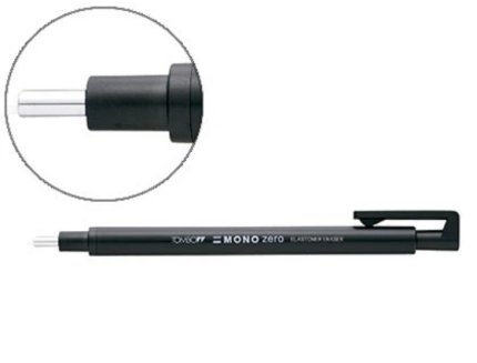 Caneta borracha TOMBOW com clip redonda 2.3mm