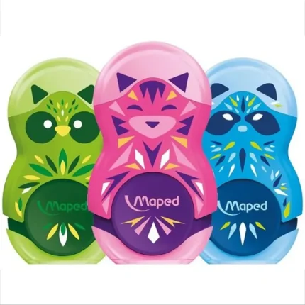 Afia com depósito + borracha MAPED mini cute loopy