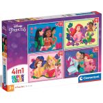 Puzzle 4 em 1 Disney princesas CLEMENTONI