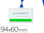Identificador Q-CONNECT kf17112 com cordao plano azul e abertura lateral 94x60 mm. - Image 2