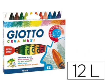 Lápis cera GIOTTO maxi c/12