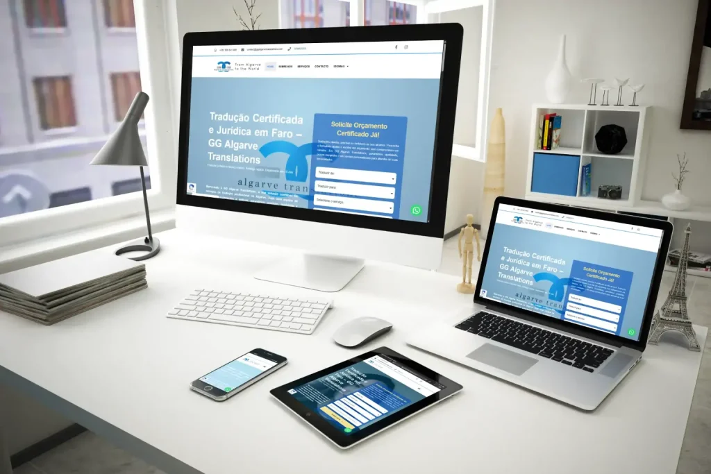 Criação de Sites e Lojas Online no Algarve - Exemplo Multidispositivo – EwardSolution"