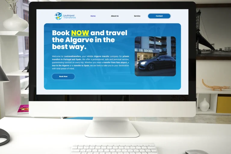 Website do Projeto LouTravelTransfersLouTravelTransfers desenvolvido pela EwardSolution com design moderno e SEO local para transfers no Algarve