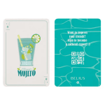 Esferográfica e porta cartões BELIUS cocktail mojito alumínio verde prateado - Image 4