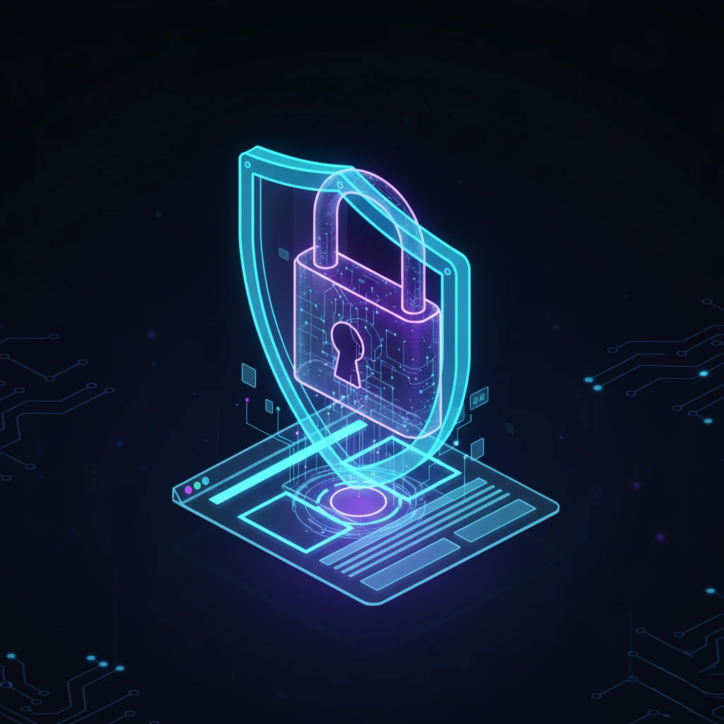 Ilustração 3D de segurança web e certificado SSL para sites e lojas online. Alojamento Web no Algarve