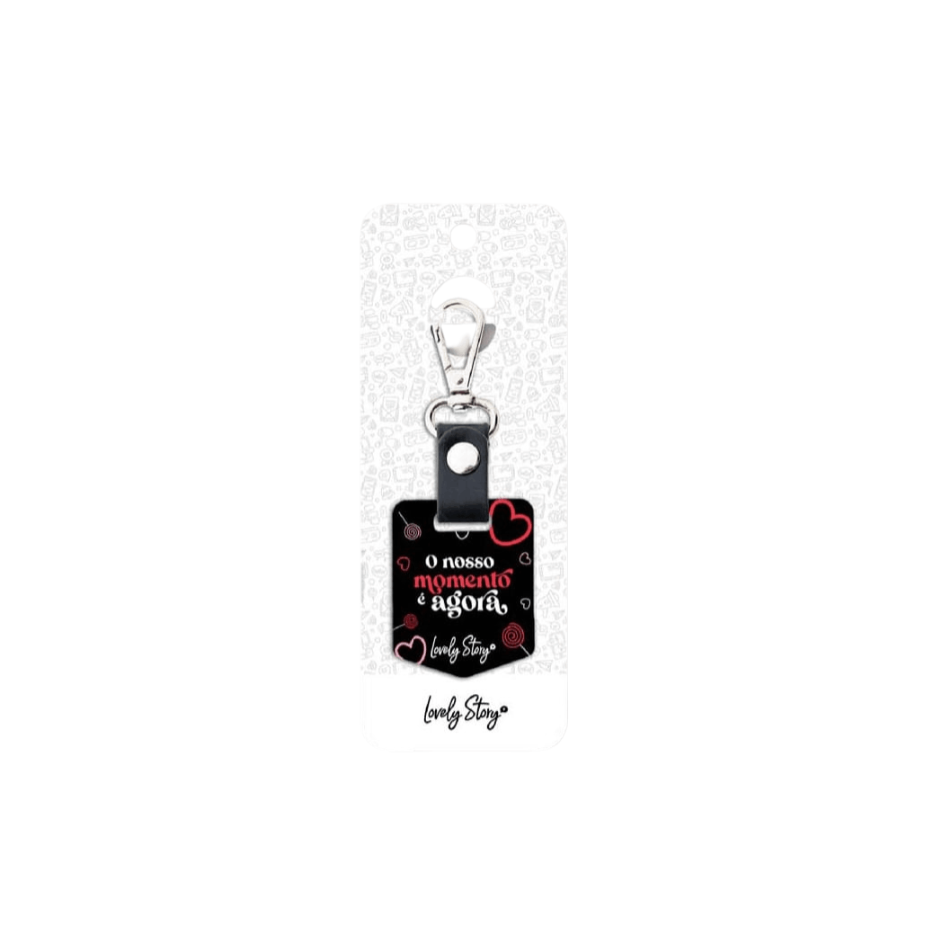 2(1) Porta chaves black - "O nosso momento é agora" LOVELY STORY - Image 1