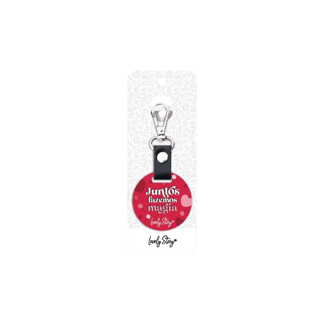Novo Projeto(1) Porta chaves vermelho - "Juntos fazemos magia" LOVELY STORY - Image 1