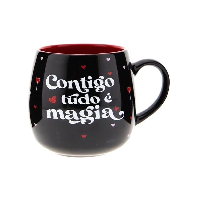 caneca-contigo-tudo-magia Caneca oval 400ml- "Contigo tudo é magia" LOVELY STORY - Image 1