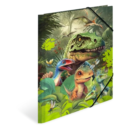 Pasta com elásticos Herma A4 dino world