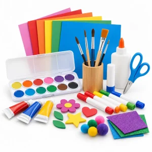 Material de pintura e trabalhos manuais
