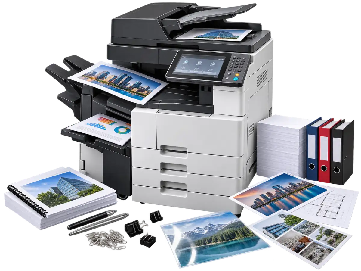 Serviços de impressão, fotocópias e documentos