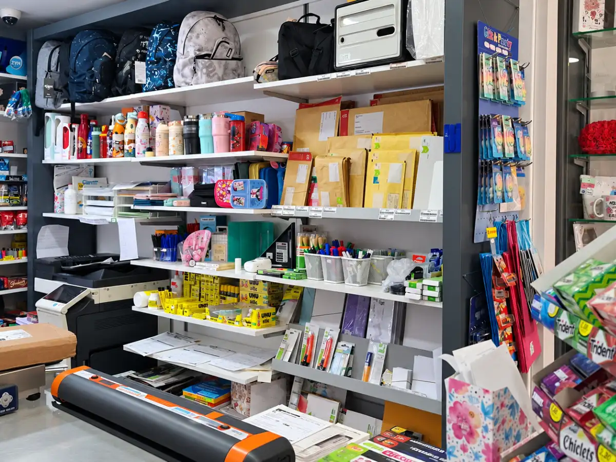 Interior da papelaria Mundo de A a Z em Boliqueime